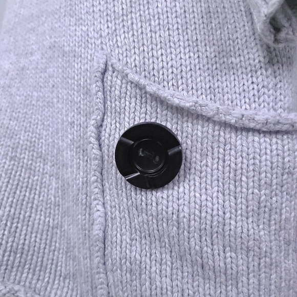 Soft Surroundings Tunic Knit Sweater XS Light Gray Dolman Sleeve V Neck Pockets - Picture 7 of 10